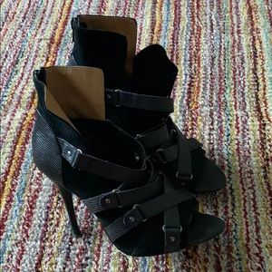 black high heel shoes